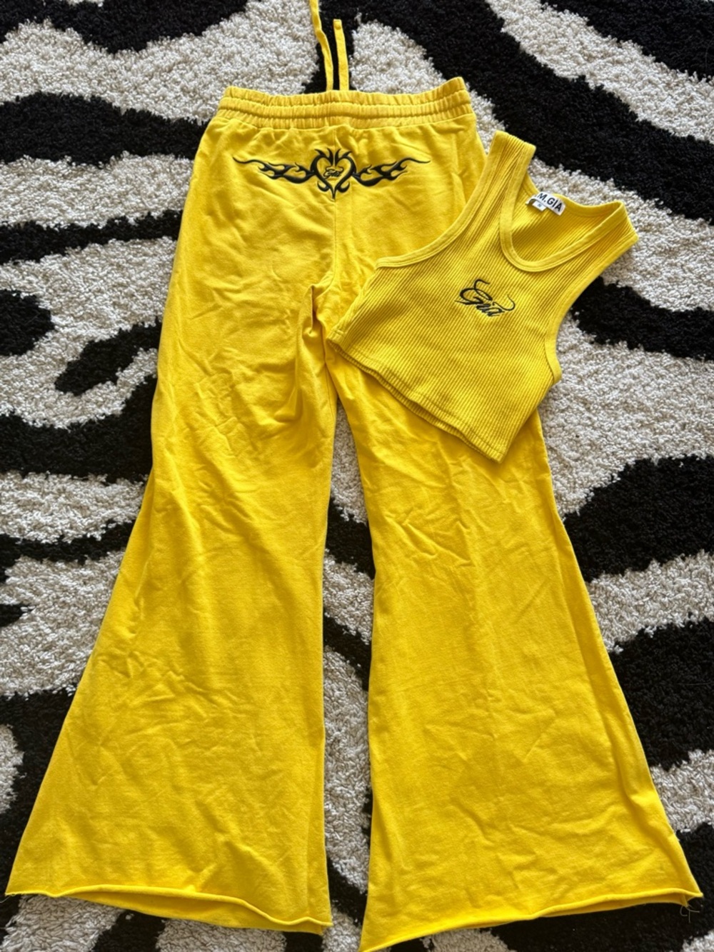 I.AM.GIA Flared Trackpant & Ribbed Crop Top 2 Pc Set